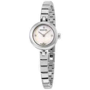 Gucci Diamantissima Quartz Diamonds White Dial Silver Steel Strap Watch For Women - YA141503 Authentic Buy Shop Now