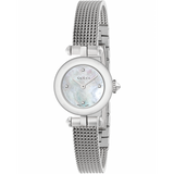 Gucci Diamantissima Diamonds Mother of Pearl Dial Silver Mesh Bracelet Watch for Women - YA141512 Authentic Buy Shop Now