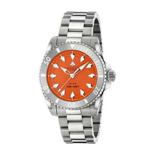 Gucci Dive Automatic Orange Dial Silver Steel Strap Watch for Men - YA136355 Authentic Buy Shop Now