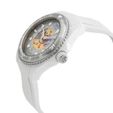 Gucci Dive Automatic Transparent Dial White Rubber Strap Watch For Men - YA136343 Authentic Buy Shop Now