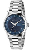 Gucci G Timeless Blue Dial Silver Steel Strap Watch For Men - YA126440 Authentic Buy Shop Now