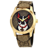Gucci G Timeless Brown Dial Brown Leather Strap Watch For Women - YA1264056 Authentic Buy Shop Now