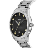 Gucci G Timeless Black Dial Silver Steel Strap Watch For Women - YA1264029A Authentic Buy Shop Now