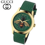 Gucci G Timeless Bee Green Dial Green Leather Strap Watch For Women - YA1264065 Authentic Buy Shop Now