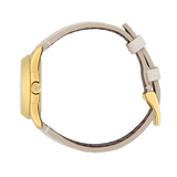 Gucci G Timeless Quartz White Dial White Leather Strap Watch For Women - YA126580A Authentic Buy Shop Now