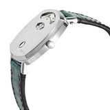 Gucci Grip Quartz Silver Dial Green Leather Strap Watch For Women - YA157404 Authentic Buy Shop Now