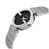 Gucci Interlocking G Quartz Black Dial Black Steel Strap Watch For Women - YA133502 Authentic Buy Shop Now