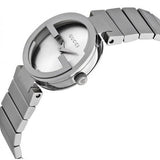 Gucci G Interlocking Silver Dial Silver Steel Strap Watch For Women - YA133503 Authentic Buy Shop Now