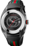 Gucci Sync XXL Quartz Black Dial Black Rubber Strap Watch For Men - YA137101 Authentic Buy Shop Now