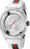 Gucci Sync XXL White Dial White Rubber Strap Watch For Men - YA137102 Authentic Buy Shop Now