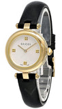 Gucci Diamantissima Quartz Mother of Pearl Dial Black Leather Strap Watch for Women - YA141404 Authentic Buy Shop Now