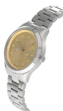 Gucci G Timeless Quartz Gold Dial Silver Steel Strap Watch for Women - YA1265035 Authentic Buy Shop Now