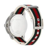 Gucci G Timeless White Dial Two Tone Nylon Strap Watch For Men - YA126231 Authentic Buy Shop Now