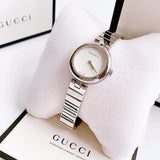 Gucci Diamantissima Quartz White Dial Silver Steel Strap Watch For Women - YA141402 Authentic Buy Shop Now