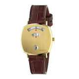 Gucci Grip Quartz Gold Dial Maroon Leather Strap Watch For Women - YA157402 Authentic Buy Shop Now
