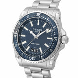 Gucci Dive Analog Blue Dial Silver Steel Strap Watch For Men - YA136203 Authentic Buy Shop Now