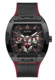 Guess Phoenix Multifunction Black Dial Black & Red Rubber Strap Watch for Men - GW0202G7 Authentic Buy Shop Now