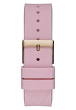 Guess Sparkling Diamonds Pink Dial Pink Rubber Strap Watch for Women - W0032L9 Authentic Buy Shop Now