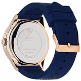 Guess Swirl Analog Quartz White Dial Blue Rubber Strap Watch for Women - W1096L4 Authentic Buy Shop Now