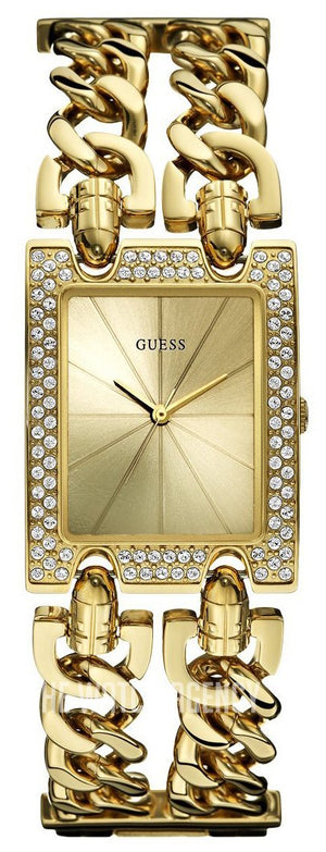 Guess MOD Heavy Metal Diamonds Gold Dial Gold Steel Strap Watch for Women - W0072L1 Authentic Buy Shop Now