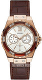 Guess Limelight Analog White Dial Brown Leather Strap Watch For Women - W0775l14 Authentic Buy Shop Now