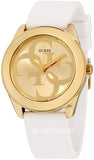 Guess G-Twist Gold Dial White Rubber Strap Watch for Women - W0911L7 Authentic Buy Shop Now