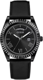 Guess Connoisseur Black Dial Black Leather Strap Watch For Men - GW0353G1 Authentic Buy Shop Now