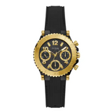 Guess Cosmic Multifunction Black Dial Black Silicone Strap Watch For Women - GW0466L1 Authentic Buy Shop Now