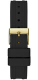 Guess Cosmo Diamonds Gold Dial Black Rubber Strap Watch for Women - GW0034L1 Authentic Buy Shop Now