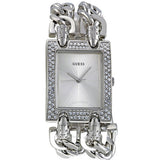 Guess Mod Heavy Metal Diamonds Silver Dial Silver Steel Strap Watch for Women - W95088L1 Authentic Buy Shop Now