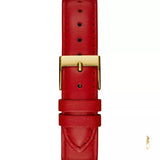 Guess Trend Dragon Gold Dial Red Leather Strap Watch For Women - GW0646L1 Authentic Buy Shop Now