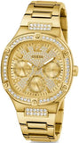Guess Duchess Quartz Gold Dial Gold Steel Strap Watch For Women - GW0558L2 Authentic Buy Shop Now