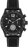 Guess Fleet Chronograph Black Dial Black Rubber Strap Watch for Men - W0971G1 Authentic Buy Shop Now