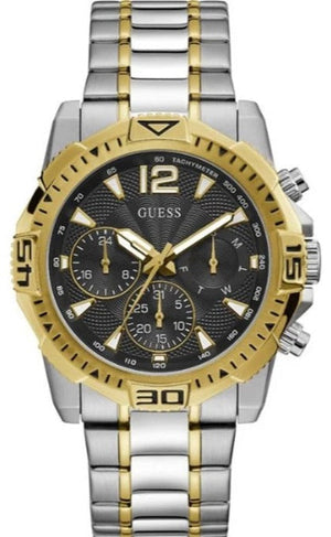 Guess Commander Chronograph Black Dial Two Tone Steel Strap Watch for Men - GW0056G4 Authentic Buy Shop Now