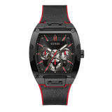 Guess Phoenix Multifunction Black Dial Black & Red Rubber Strap Watch for Men - GW0202G7 Authentic Buy Shop Now