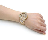 Guess Moonlight Multi Function Diamonds Gold Dial Gold Steel Strap Watch for Women - GW0320L2 Authentic Buy Shop Now