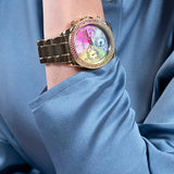 Guess Confetti Multifunction Multicolor Dial Rose Gold Steel Strap Watch For Women - GW0483L3 Authentic Buy Shop Now