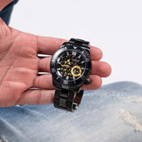 Guess Axel Multifunction Black Dial Black Steel Strap Watch For Men - GW0488G3 Authentic Buy Shop Now