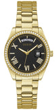 Guess Luna Diamonds Black Dial Gold Steel Strap Watch for Women - GW0307L2 Authentic Buy Shop Now