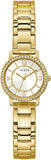 Guess Analog Diamonds Silver Dial Gold Steel Strap Watch For Women - W1013l2 Authentic Buy Shop Now