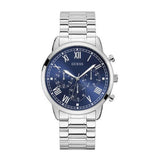 Guess Hendrix Chronograph Blue Dial Silver Steel Strap Watch for Men - W1309G1 Authentic Buy Shop Now