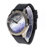 Guess Crush Crystals Silver Dial Black Rubber Strap Watch for Women - W1223L4 Authentic Buy Shop Now