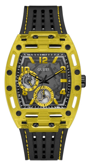 Guess Phoenix Chronograph Black Dial Black Rubber Strap Watch for Men - GW0499G2 Authentic Buy Shop Now