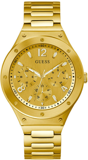 Guess Scope Gold Dial Gold Steel Strap Watch for Men - GW0454G2 Authentic Buy Shop Now