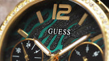Guess Solstice Green Dial Black Rubber Strap Watch for Women - GW0113L1 Authentic Buy Shop Now
