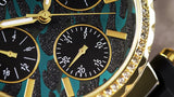 Guess Solstice Green Dial Black Rubber Strap Watch for Women - GW0113L1 Authentic Buy Shop Now