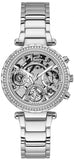 Guess Solstice Diamonds Silver Dial Silver Steel Strap Watch for Women - GW0403L1 Authentic Buy Shop Now