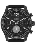 Guess Fleet Chronograph Black Dial Black Rubber Strap Watch for Men - W0971G1 Authentic Buy Shop Now