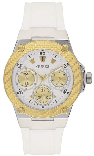 Guess Zena Analog White Dial White Rubber Strap Watch For Women - W1094L1 Authentic Buy Shop Now