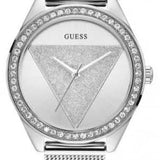 Guess Tri Glitz Quartz Silver Dial Silver Mesh Bracelet Watch For Women - W1142L1 Authentic Buy Shop Now